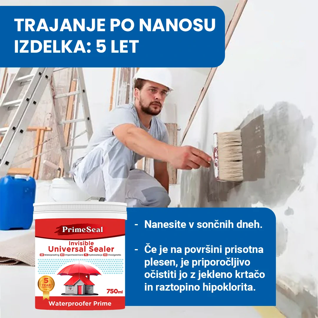 Priehľadný hydroizolant - PrimeSeal
